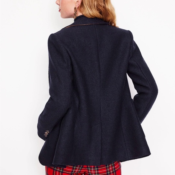 Boden Marylebone Textured Blazer - Wool Blend - Navy 10P - Picture 3 of 8